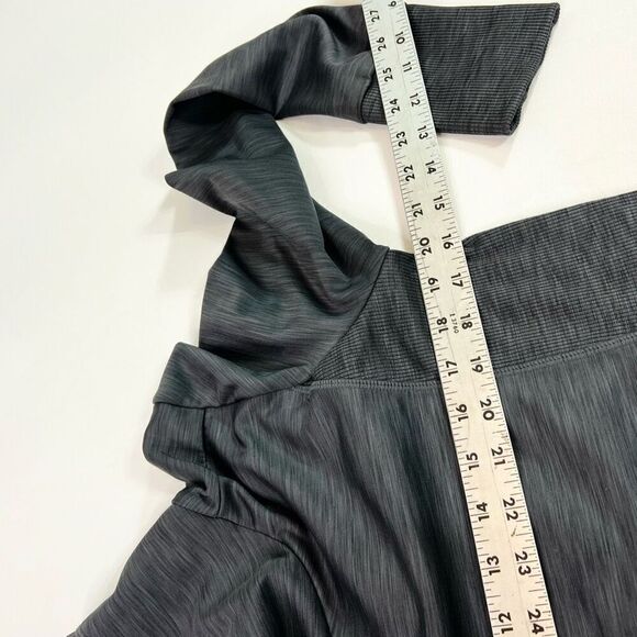 Athleta Top Womens Medium Black Solid Long-Sleeve High-Neck Sweatshirt Pullover - Picture 8 of 11